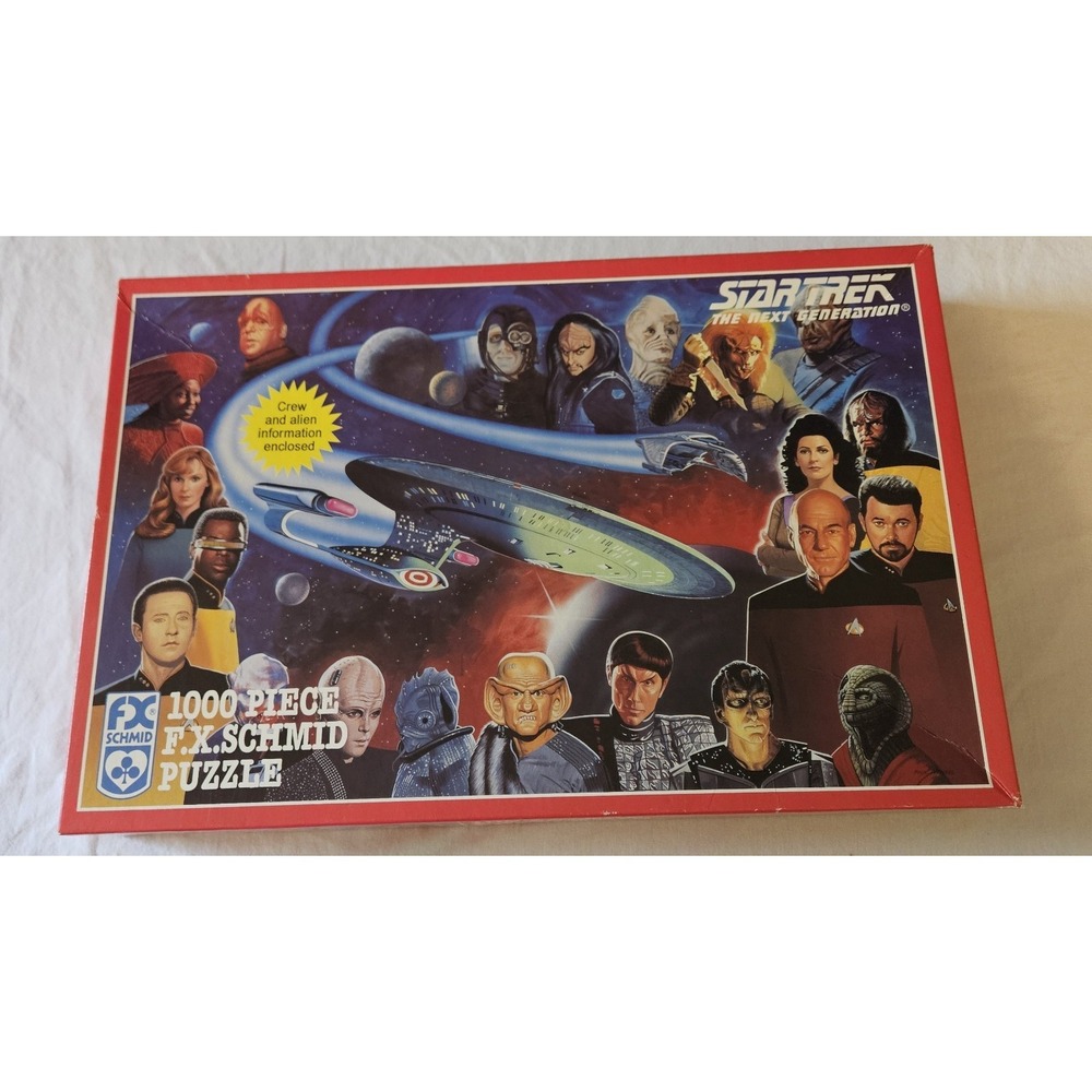 Vintage‎ Star Trek The Next Generation 1000 Piece Puzzle F.X. Schmid Complete